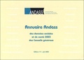  Andass - Annuaire ANDASS des données sociales et de santé 2003 des Conseils Généraux.