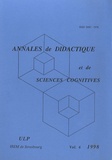 François Pluvinage - Annales de didactique et de sciences cognitives N° 6/1998 : .