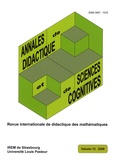 François Pluvinage - Annales de didactique et de sciences cognitives N° 13/2008 : .