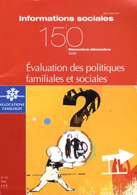 Delphine Chauffaut - Informations sociales N° 150, Novembre-déc : Evaluation des politiques familiales et sociales.