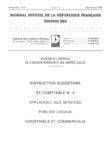  Ministère de l'Intérieur - Documents administratifs N° 23 - Août 2003 : Instruction budgétaire et comptable M.4 applicable aux services publics locaux industriels et commerciaux.