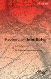 Gilles Séraphin - Recherches familiales N° 9/2012 : Familles et rites ; Enfant, enfance et discernement.