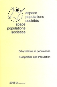 Christian Vandermotten - Espace Populations Sociétés N° 2008-3 : Géopolitique et populations.