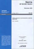  AFNOR - Norme NF EN ISO 14644-5 Salles propres et environnements maîtrisés apparentés - Partie 5 : exploitation.