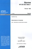  AFNOR - Norme NF EN ISO 9963-1, Février 1996, Qualité de l'eau - Détermination de l'alcalinité, Partie 1 : Détermination de l'alcalinité totale et composite.