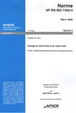  AFNOR - Norme NF EN ISO 7393-3, Mars 2000, Qualité de l'eau - Dosage du chlore libre et du chlore total, Partie 3 : méthode par titrage iodométrique pour le dosage du chlore total.