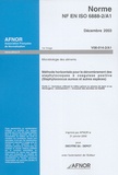  AFNOR - Norme NF EN ISO 6888-2/A1 Microbiologie des aliments - Méthode horizontale pour le dénombrement des staphylocoques à coagulase positive (Staphylococcus aureus et autres espèces)Partie 2 : technique utilisant le milieu gélosé au plasma de lapin et au.