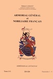 Hubert Lamant - Armorial général et nobiliaire français - Tome 56 fascicules 1-4, Adhémar de Lantagnac.