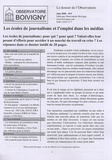 Observatoire Boivigny - Les écoles de journalisme et l'emploi dans les médias.