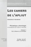 Mireille Hardy - Les Cahiers de l'APLIUT Volume 29 N° 2, Juin : Phonétique, phonologie et enseignement des langues de spécialité - Volume 1, De la théorie à la pratique.