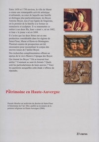 Les sculpteurs Boyer de Murat. Une famille d'artisans en Haute-Auvergne de 1680 à 1750