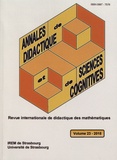 François Pluvinage et Philippe R. Richard - Annales de didactique et de sciences cognitives N° 23/2018 : .