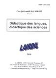  LAIRDIL - Les après-midi de LAIRDIL N° 15 : EMILE : l'enseignement d'une matière intégré à une langue étrangère : avantages, risques, défis.