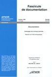 AFNOR - Fascicule de documentation Octobre 1993 Documentation - Catalogage de la musique imprimée : Rédaction de la notice bibliographique.