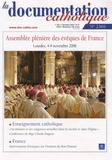  Collectif - La documentation catholique N° 2369, Décembre 20 : Assemblée plénière des évêques de France - Lourdes, 4-9 novembre 2006.