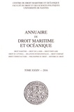 François Mandin - Annuaire de droit maritime et océanique - Tome 34/2016.