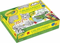 Julie Mercier - Crayola Coloriages et stickers en feutrine - 1 livre de coloriages, 10 crayons de cire Crayola, 600 stickers (330 en feutrine), 6 tableaux à compléter.