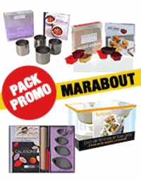  Marabout - Pack cuisine Marabout avec 4 coffrets - Calissons Maison ; Terrines et foie gras ; Mini cakes ; Fondants et mi-cuits.