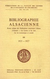 Albert Grenier - Bibliographie alsacienne - Tome 3, 1925-1927.