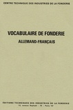  CTIF - Vocabulaire de fonderie français-allemand.