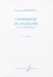 Yvonne Desportes - L'harmonie en 20 leçons - Devoirs supplémentaires A. Textes.
