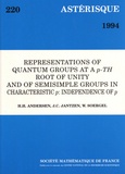 Hans Henrik Andersen et Jens Carsten Jantzen - Astérisque N° 220/1994 : Representations of Quantum Groups at A p-TH Root of Unity and of Semisimple Groups in Characteristic p: Independence of p.