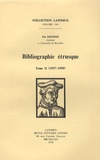 Pol Defosse - Bibliographie étrusque - Tome 2, 1927-1950.
