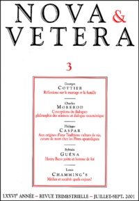 Georges Cottier - Nova & Vetera N° 3 Juillet-Septembre 2001 : .