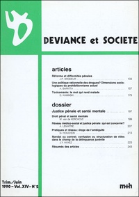 Jean-Paul Brodeur - Déviance et Société Volume 14 N° 2, Juin : .