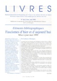  Collectif - Livres N° Hors-Serie Mai 1999 : Fascismes D'Hier Et D'Aujourd'Hui. Elements Bibliographiques.