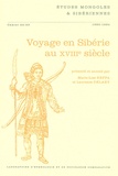 Marie-Lise Beffa - Etudes mongoles & sibériennes N° 22-23, 1993-1994 : Voyage en Sibérie au XVIIIe siècle.