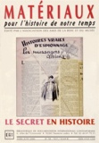 Jean-Jacques Becker - Matériaux pour l'histoire de notre temps N° 58, Avril-juin 20 : Le secret en histoire.