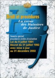Yves-pierre Moutout et  Collectif - Droit et procédures Supplément au N° 2 M : Loi du 9 juillet 1991 - Décret du 31 juillet 1992 avec mise à jour au 31 décembre 2002.