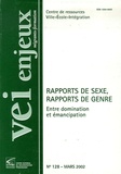 Bernard Bier - Ville-Ecole-Intégration Enjeux N° 128, Mars 2002 : Rapports de sexe, rapports de genre - Entre domination et émancipation.