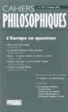  CNDP - Cahiers philosophiques N° 137, 2e trimestre 2014 : L'Europe en question.