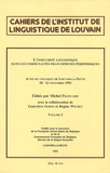 Michel Francard - Cahiers de l'Institut de Linguistique de Louvain N° 19/3-4/1993 : L'insécurité linguistique dans les communautés francophones périphériques - Volume 1.