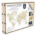  Wooden City - Carte du monde en bois - Taille XL. Puzzle 3D.