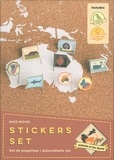  Miss Wood - Stickers animaux du monde - 64 épingles et 64 stickers.