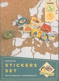  Miss Wood - Stickers nourriture du monde - 64 épingles et 64 stickers.