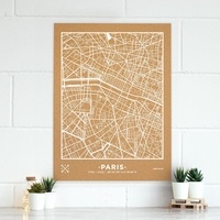  Miss Wood - Woody Map ville XL Paris blanc.