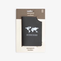 Porte passeport gris