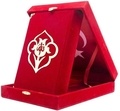  Hayrat Editions - Qur'an Al-Kareem With Velvet Box - (Hafiz Size, Rose Figured, Red).
