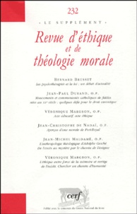  Collectif RETM - Revue d'éthique et de théologie morale N° 232 Décembre 2004 : .