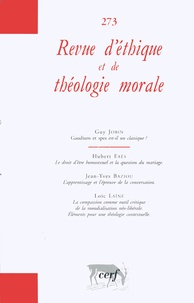  Éditions du Cerf - Revue d'éthique et de théologie morale N° 273 : Suppléments.