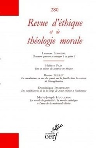 Laurent Lemoine - Revue d'éthique et de théologie morale N° 280 : .