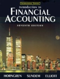 John-A Elliott et Charles Horngren - Introduction To Financial Accounting. 7th Edition.
