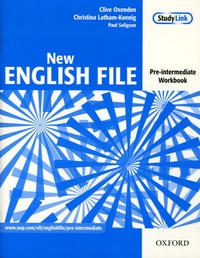 Clive Oxenden et Christina Latham-Koenig - New English File pre-intermediate workbook with answers and multiROM pack.