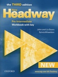 John Soars et Liz Soars - New Headway Pre-Intermediate Workbook with key.
