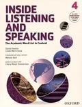 Daniel Hamlin et Linda-Marie Koza - Inside Listening and Speaking - The Academic Word List in Context - Book 4.