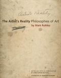 Mark Rothko et Christopher Rothko - The Artist's Reality - Philosophies of Art.